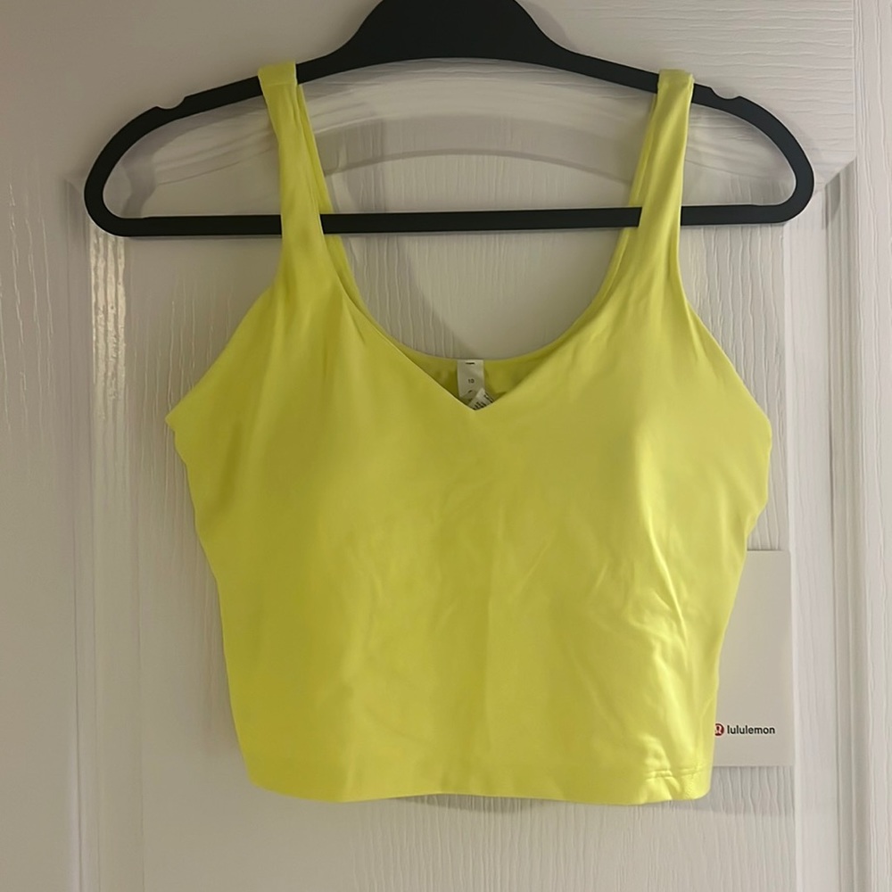 NWT Lululemon Align Tank - Electric Lemon Size 10